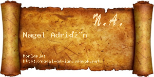 Nagel Adrián névjegykártya
